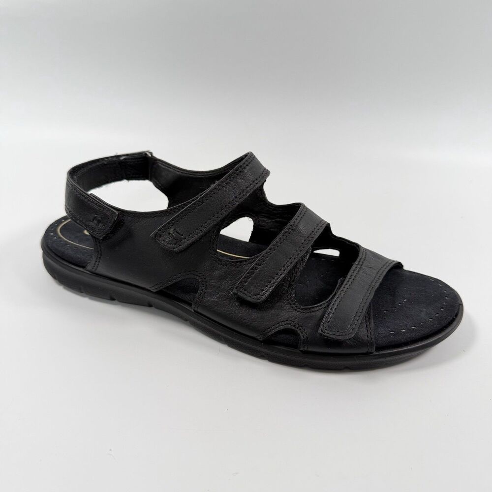 Ecco Babett 3 Strap Slingback Adjustable Sandals Womens Black Size US 12 EU 43